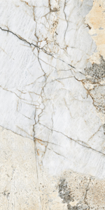 Losa de porcelana con aspecto de mármol Patagonia Bianco 1600x3200. Baldosa de porcelana vitrificada brillante de gran formato para suelo y pared. Mármol blanco. - Product Image 4