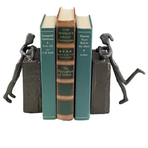 Luxury Gold-Plated Aluminium <b>Book</b> Stand Premium Reading Rack Home <b>Library</b> ShelfDesigner Handmade 3D Figurine Bookends - Product Image 6