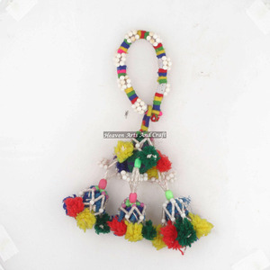 Vintage Banjara Indian Armlet With Tassels Ethnic Tribal Belly Dance Costume <b>Bracelet</b> Vintage Retro Art Bohemian <b>Beaded</b> <b>Bracelet</b> - Product Image 2
