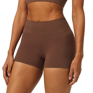 Women Solid Tight Running Shorts Nylon Spandex Gym Yoga Workout Short <b>Tights</b> Quick Dry Fitness Compression Short Shorts - Product Image 1