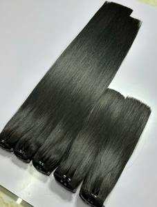 Hot selling Natural Black Wavy Weft Color Hair 100% Raw Vietnamese Human Hair No <b>tangle</b> No Shedding Wholesale - Product Image 3
