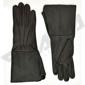 Gants en cuir professionnels pour hommes à écran tactile – Doublure en soie longue jusqu'au coude, design élégant et ajusté pour l'hiver, prix attractif - Product Image 5