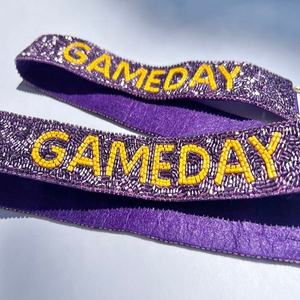 สายกระเป๋าถือทำมือประดับลูกปัดแก้วสีขาวส้มรอยัล ดีไซน์เก๋  ปรับแต่งได้ เหมาะสำหรับวันแข่งขัน - Product Image 6