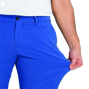 Pantalones Chinos Formales de Lona Cumbre Sports, los Más Populares, de Cintura Alta, Cómodos, Teñidos con Hilo, Azules, de Pierna Recta, Transpirables - Product Image 6