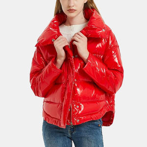 Women Winter Hooded Eco-Friendly Breathable Cotton Padded Glossy Waterproof Pink Puffer Parka Outerwear puffer <b>jackets</b> for Men - Product Image 6
