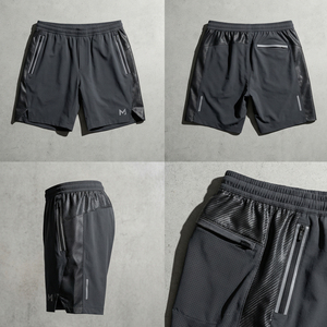 Pantalones Cortos Deportivos Negros para Hombre, Transpirables, para Gimnasio, Correr, Entrenamiento, MI Premium Performance Fit - Product Image 6