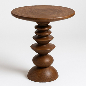 Customized Side <b>Table</b> <b>Wooden</b> Coffee <b>Table</b> with Tapered Base Handmade Modern Design Adjustable Height Living Room Furniture - Product Image 5