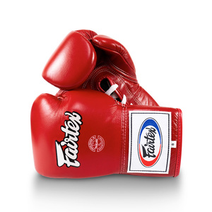 Fairtex BGL6 Lace-up Boxing Gloves, Custom Premium Cowhide Leather Sparring Training Boxing Gloves - Product Image 1