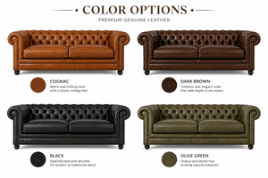 Vietnam Factory Genuine Leather <b>Sofa</b> Upholstered Eco-Friendly 2 Seater with <b>Foam</b> Cushions Leather <b>Sofa</b> for Living Room Furniture - Product Image 6