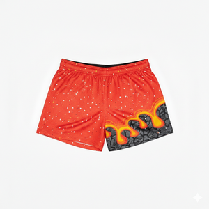 กางเกงขาสั้นผู้ชายพิมพ์ลายแบบซับลิเมชั่นเต็มตัว เอวสูง ยืดหยุ่น ผลิตจากโพลีเอสเตอร์/ผ้าฝ้ายตาข่าย แห้งเร็ว ระบายอากาศดี สไตล์สตรีทแฟชั่น - Product Image 2