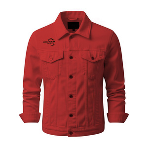Veste en jean bicolore pour homme avec design streetwear contemporain, logo personnalisé, marque privée, fournisseur de vêtements en gros, usine - Product Image 3