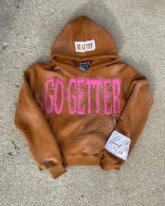 Sudadera con Capucha Corta Oversize para Hombre de Calidad Premium, con Logo Personalizado, Parche Desgastado, Estilo Urbano, 100% Algodón, Teñido Liso - Product Image 1