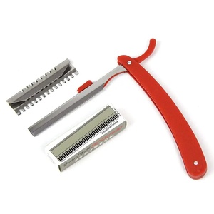 Rasoir professionnel à lame simple Ryzer Studio, lame en acier inoxydable, long manche en plastique, pour barbier, droitier, non - Product Image 3