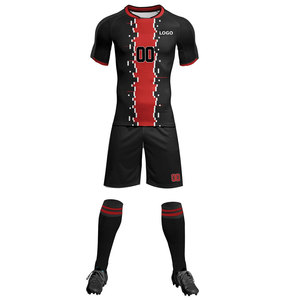 Custom Striped Soccer Jersey Sublimation Printing Football Shirt Moisture-Wicking Team Sports Uniform Wholesale For <b>Men's</b> - Product Image 2