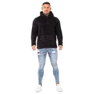 Sudadera con capucha y cremallera para hombre, de algodón 100, con Logo, personalizada, para gimnasio - Product Image 1
