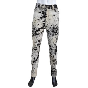 Pantalon en cuir de vachette véritable avec fourrure pour homme, style western, moto, mode, vente en gros - Product Image 5