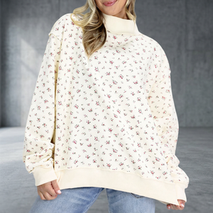 Sudadera de cuello alto para mujer, estilo relajado, para uso diario, suave y cómoda. - Product Image 4