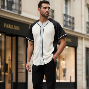 Wholesale Custom Sublimated Baseball Jersey Blank Breathable Two Button <b>Mesh</b> Plain Sportswear Team Uniform <b>Tops</b> - Product Image 5
