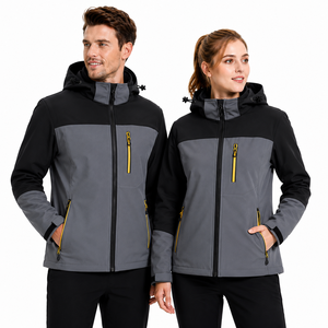 Chaqueta Bomber de Lona Impermeable con Logotipo Personalizado, Chaqueta de Invierno con Capucha para Parejas, con Forro Polar, Servicio OEM - Product Image 3