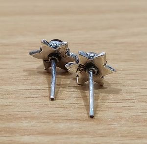 Pendientes de plata de ley 925 con forma de flor y piedra natural de ojo de tigre, hechos a mano, joyería para mujer, regalo para ella. - Product Image 3