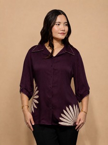 Premium Cotton <b>Shirt</b> for Women Soft Breathable Lightweight Casual <b>Office</b> Wear Top Bulk Wholesale Clothing Manufacturer India - Product Image 3