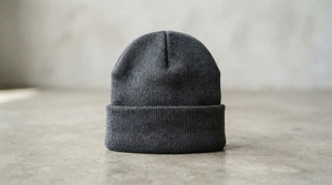 Men's Dark Gray Beanie Hat Ribbed Knit Cuffed <b>Winter</b> <b>Cap</b> Streetwear Unisex Custom Logo Wholesale Fashion - Product Image 2