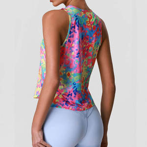 Débardeur de sport imprimé respirant pour femme, idéal pour l'été – Vêtements de fitness personnalisés OEM en gros - Product Image 3