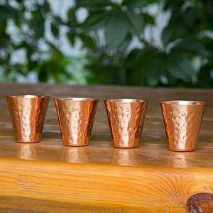 Juego de Vasos Clásicos de Cobre con Forma Cilíndrica Lisa, Acabado Pulido y Estilo Artesanal Minimalista para Uso Diario y Regalos - Product Image 5