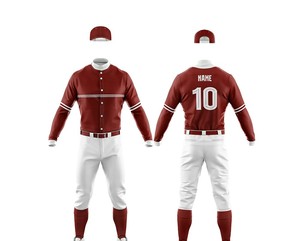 Uniformes de Béisbol Transpirables al Por Mayor, Ropa Deportiva 100% Poliéster con Logotipo Impreso Personalizado - Precio Bajo - Product Image 4