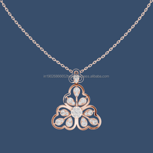 Nueva Cadena de joyería de moda al por mayor collar de cristal con lazo de plata 925 para mujer - Product Image 1