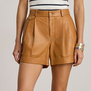 New Design Solid Color <b>Women</b> <b>Leather</b> <b>Shorts</b> Best Selling High Performance <b>Women</b> <b>Leather</b> <b>Shorts</b> - Product Image 3