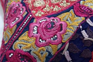 Patchwork Vintage funda de cojín Khambadiya hecho a mano algodón bordado bohemio ecléctico decoración del hogar cojín - Product Image 5