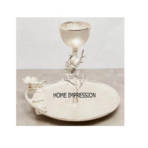 Bols de service en métal or, couvercle en cristal coréen service, bols en métal doré - Product Image 1