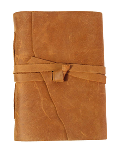 Carnet quotidien artisanal de haute qualité, relié à la main, en papier de coton, avec couverture en cuir de buffle, style antique - Product Image 1