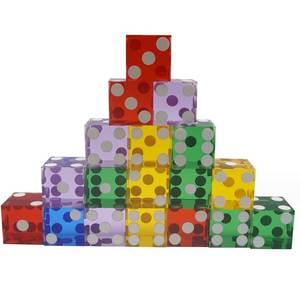 Dés de jeu D6 standard à six faces, en acrylique, à coins arrondis, faits à la main, en résine, écologiques et portables, pour le jeu Yahtzee - Product Image 5