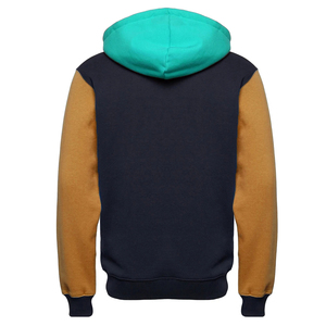 <b>Men's</b> Color Blocking Hooded Sweatshirt Regular Fit Cotton Fleece Casual <b>Pullover</b> with Pocket Autumn Style - Product Image 2