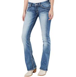 Venta al por mayor 2026: Nuevos pantalones vaqueros rectos casuales transpirables para mujer, de mezclilla, a la moda, rasgados, de color claro, servicio OEM - Product Image 1