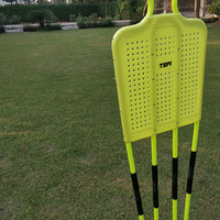 Objetivo de Entrenamiento Plegable Portátil de PVC Verde Brillante para Jóvenes, Resistente, 180 cm, con Resorte, Impermeable