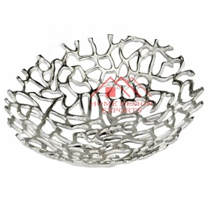 Latest Design Decorative Nickel Plating Round Serving Platter for Tableware and Kitchenware Wholesale Price Excellent Quality - Product Image 1