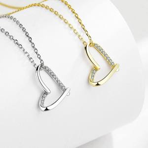 Collier classique pour femme AMBER JEWELS plaqué or 14 carats avec diamant de laboratoire taille brillant rond, idéal pour le quotidien - Product Image 3