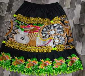 Faldas de Alta Calidad con Bordado, Estilo Nuevo, Personalizadas para Mujer, Cintura Alta, Estilo Sirena, Inspiradas en las Islas del Pacífico, Micronesia - Product Image 5