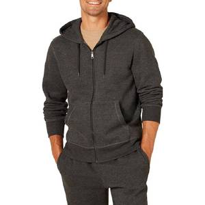 High Quality 100% Cotton Fleece-<b>Lined</b> Men's Zip-Up <b>Hoodie</b> with Soft Warm Interior, Drawstring Hood and Custom Branding - Product Image 4