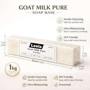 Base de savon au lait de chèvre à faire fondre et à couler – Matière première biologique pour la fabrication artisanale de savon - Product Image 2
