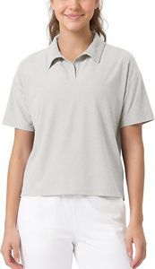 Camiseta Polo de Manga Corta para Mujer, Hecha a Medida, de Color Sólido, Tejido de Punto Informal, Estilo Liso Teñido, Largo Regular - Product Image 2