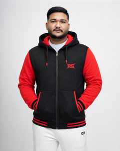เสื้อฮู้ดดี้ MMA แบบสั่งทำพิเศษ พรีเมียม เนื้อผ้าหนา 350 กรัม ผ้าฟลีซ ผสมคอตตอนและโพลีเอสเตอร์ สำหรับผู้ชาย ซิปยาวเต็มตัว เหมาะสำหรับการฝึกซ้อมนักสู้ รับผลิตแบบ OEM และติดฉลากส่วนตัว - Product Image 5