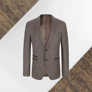 <b>Men</b>’s Slim Fit Business <b>Suit</b> <b>Blazer</b>, Premium Striped Formal Jacket, Breathable Button Front Plus Size Customized Design - Product Image 5
