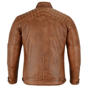 Motorbike Leather jacket for men men's jackets Protection Racing Safety Gear Genuine Cowhide Black Coat - Product Image 4