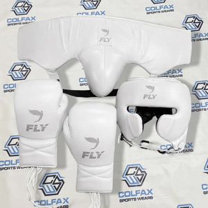 Ensemble de boxe personnalisé en cuir véritable : Gants de boxe, protège-tête, protège-glandes, équipement de protection pour l'entraînement et le sparring - Product Image 3