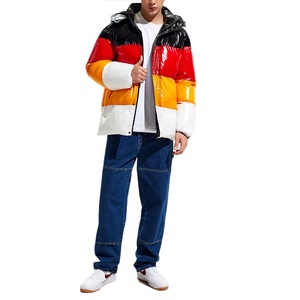 Chaqueta Acolchada Multicolor para Hombre, con Cuello Alto, Cierre Completo, Aislante, para Invierno, Casual, para Exteriores, Clima Frío - Product Image 2