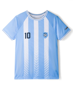 Ensemble maillot et short de football pour jeunes garçons, manches courtes, rayé, uniforme d'équipe, vêtements d'équipe personnalisés par sublimation, unisexe - Product Image 3